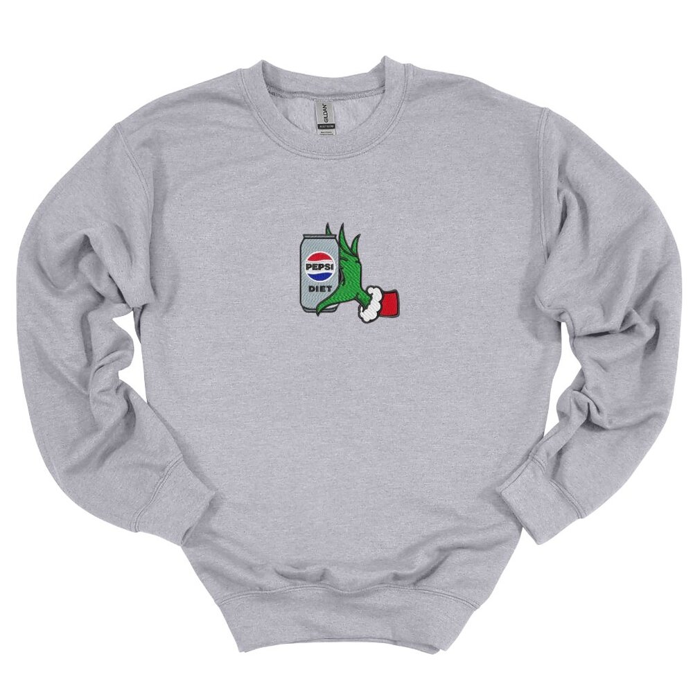 Embroidered Diet Pepsi Grinch Sweatshirt grinchmas xmas christmas